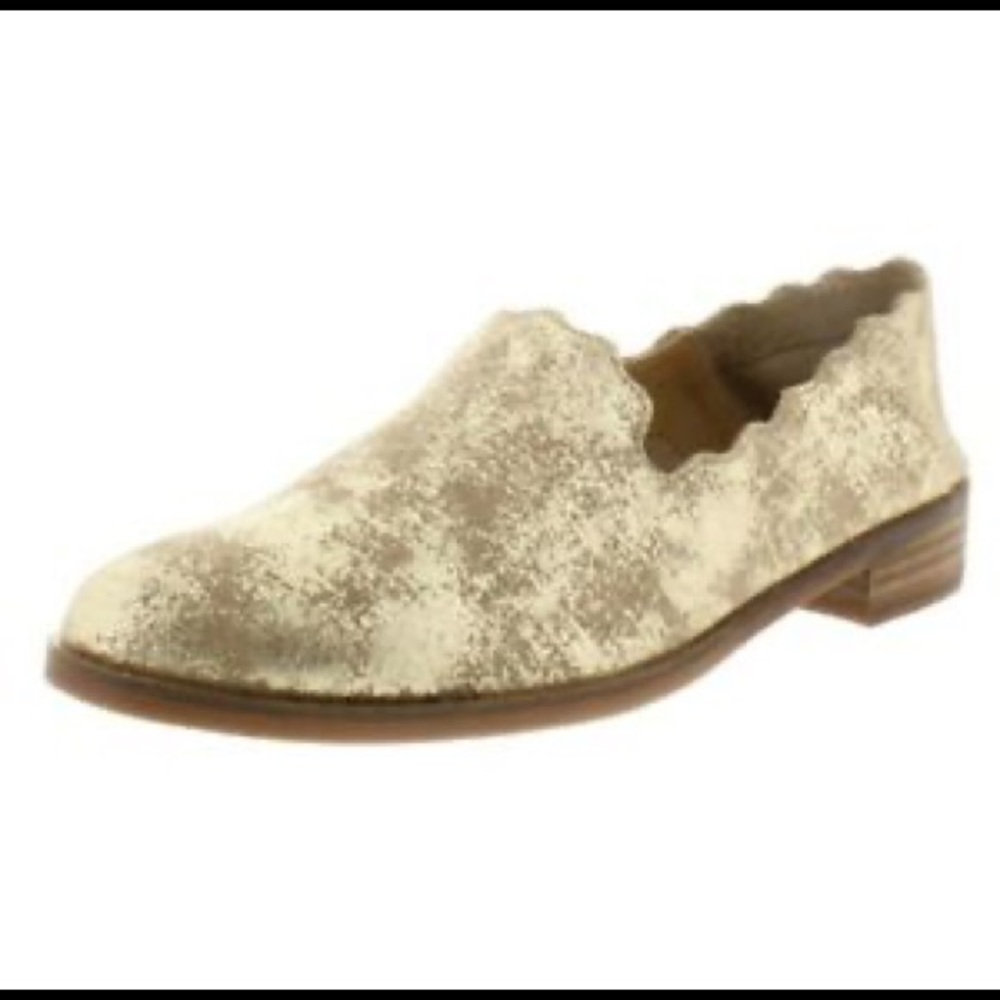 Lucky Brand Chaslie gold loafer